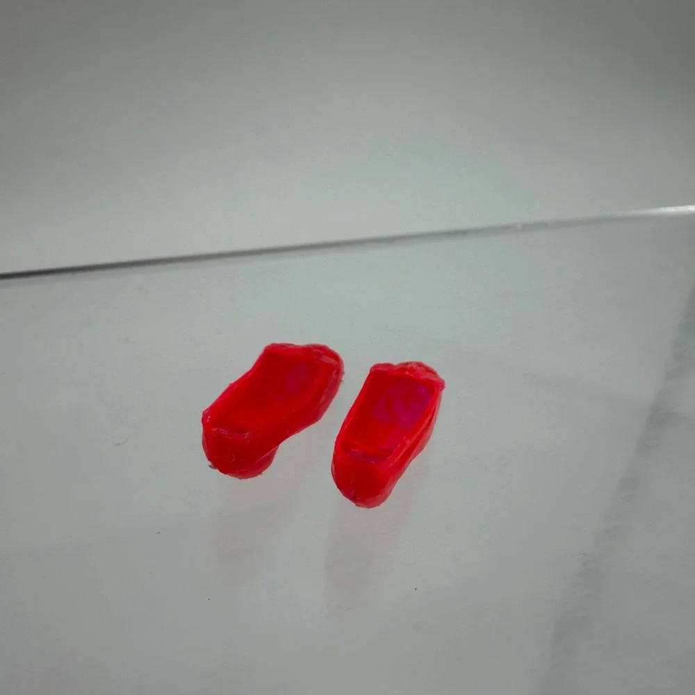 Pink Plastic Chunky Heels Shoes Barbie Doll Accessory‎ Vintage 60s-70s